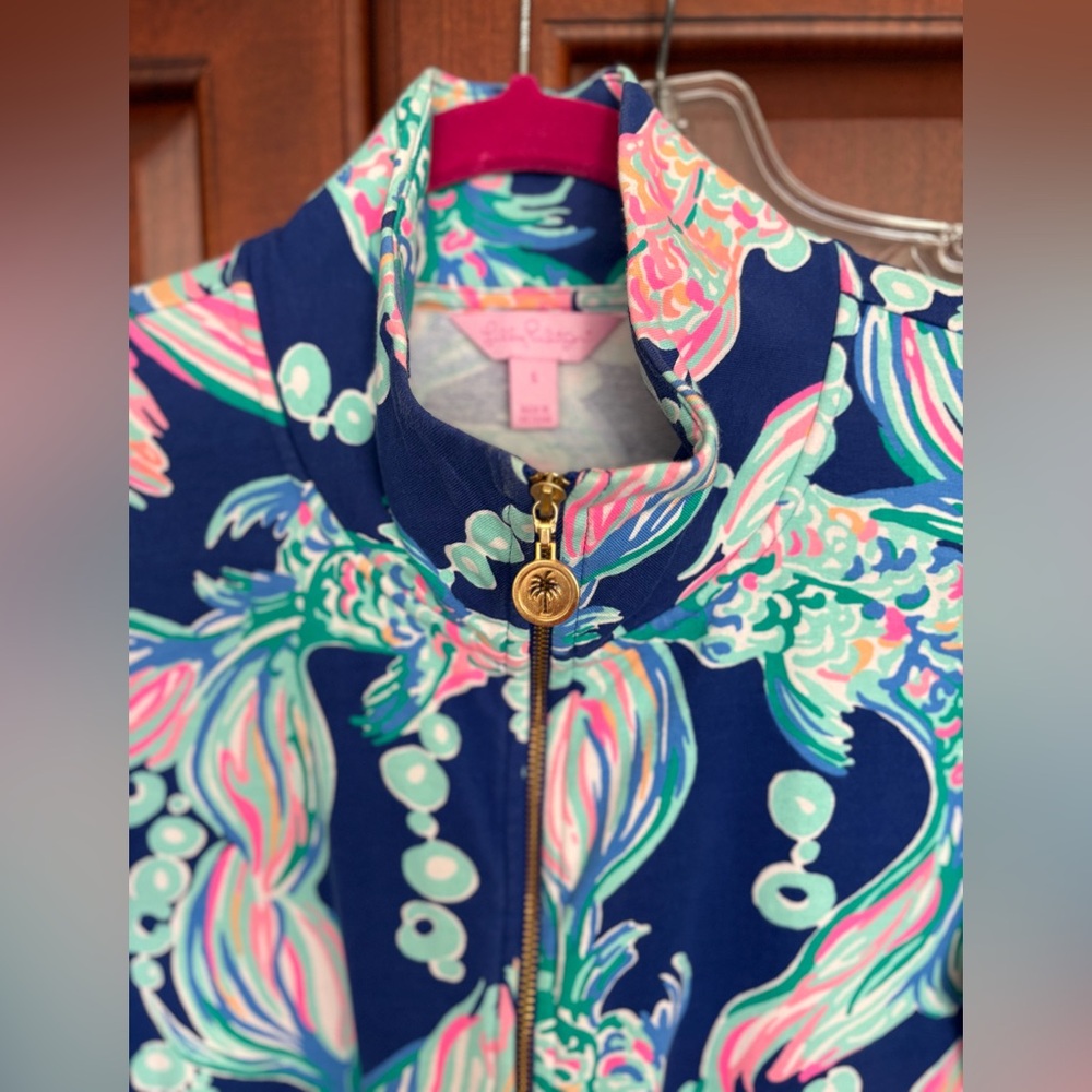 Lilly Pulitzer Reagan Zip Up Going Coastal Size Small - Picture 2 of 4